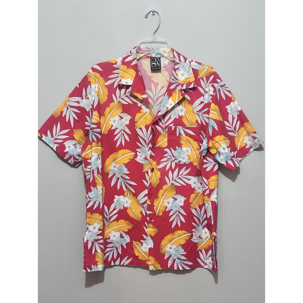 Vtg‎ Zuma Beach Jantzen Mens Floral Camp Button Shirt USA Large